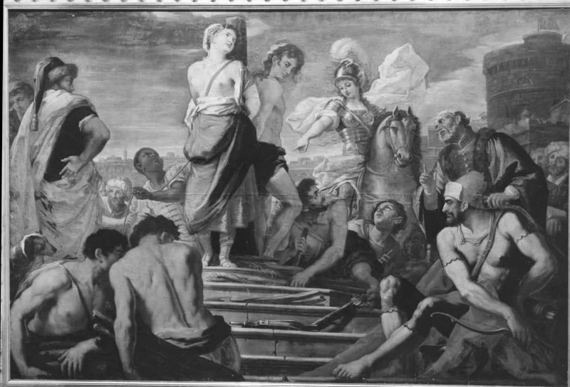 Clorinda salva Sofronia e Olindo dalla morte per fuoco - Bavarian State Painting Collections, Monaco di Baviera